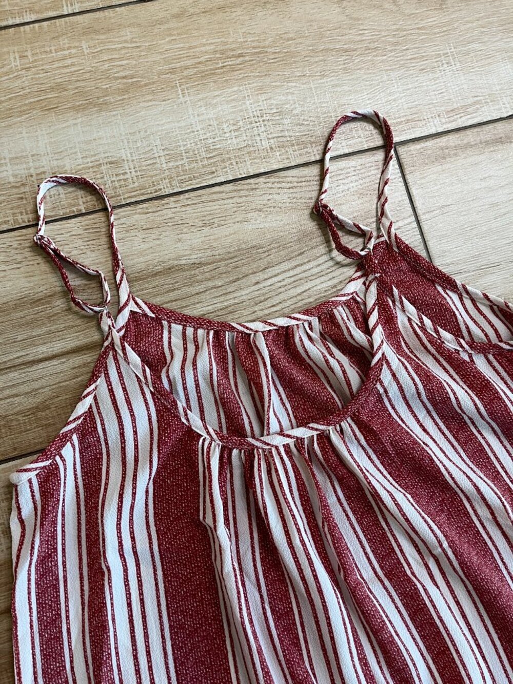 Womens Band of Gypsies Red/White Stripe Midi Dress - S - Picture 5 of 6